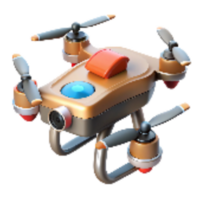 impressive vintage Drone with Precise Gps Navigation System Transparent Background original png