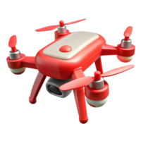 stunning artistic Drone with Red Accents Isolated Cutout png