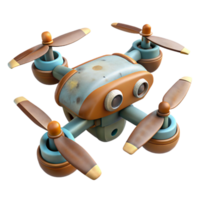 impressive abstract Drone with Rotating Propellers Transparent Background high resolution png