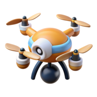 vibrant traditional Drone with Wireless Connectivity Isolated high quality png
