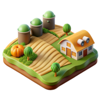 impressive abstract Sustainable Agriculture Farm Fields Transparent Background exclusive png