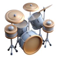 serene abstract Drum Set Silhouette Top View Transparent Background high quality png