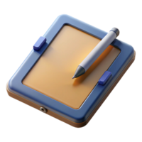 impressive abstract Tablet Computer with Stylus Side View Isolated Cutout original png