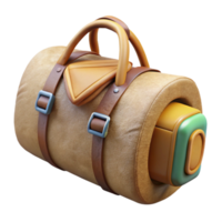 impressive artistic Duffle Bag Packed and Ready to Go Transparent Background high resolution png
