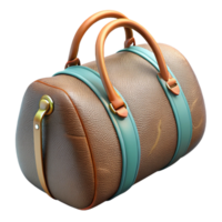 elegant artistic Duffle Bag with Zipper Pull Transparent Background high quality png