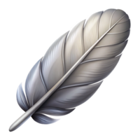 vibrant minimalist Duster Feather Soft Gray Cutout high resolution png