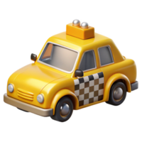 impressive rustic Taxi Cab Yellow Checkered Pattern Isolated Background authentic png