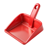 dramatic artistic Dustpan Plastic Red Isolated on Transparent Background genuine png