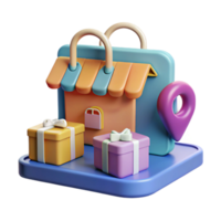 beautiful artistic D Virtual Shopping Experience Cutout high quality png