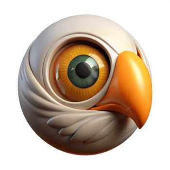 sereno moderno Águia olho fechar acima Cortar fora transparente fundo Alto resolução png