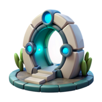 elegant vintage Teleportation Portal Illustration Isolated Transparent Background high resolution png