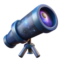 serene traditional Telescope Observing Distant Galaxy Isolated Element premium png