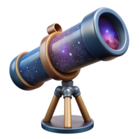 dramatic artistic Telescope Observing Distant Galaxy Isolated Element detailed png