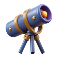 beautiful classic Telescope Observing Stars Night Sky Isolated Element high resolution png
