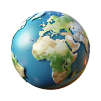 serene minimalist Earth Globe with Continents Transparent Background Cutout high resolution png