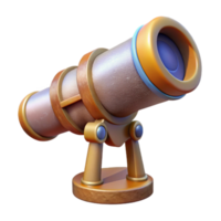 stunning minimalist Telescope Side View Isolated Element high resolution png