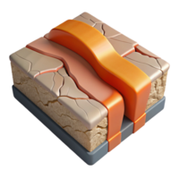 magnificent modern Earthquake Fault Line Diagrammatic View Transparent Background genuine png