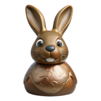 impressive rustic Easter Chocolate Bunny with Foil Wrapper Transparent Background genuine png