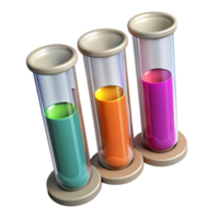 stunning vintage Test Tubes with Colorful Liquids Isolated on Transparent Background authentic png