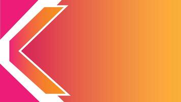 Abstract Gradient Background With Bold Geometric Design in Pink and Orange vector