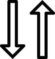 Upward and Downward Arrows Representing Dual Directions and Movement Concepts vector