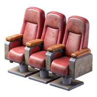 serene modern Theater Seats Empty Isolated Element authentic png