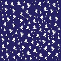 Bird pattern for background. PrintSeamless Pattern of Birds Flying in Various Shades on Dark Blue Background vector