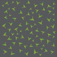Botanical Pattern Featuring Vibrant Green Leaves on a Dark Background vector