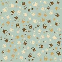 illustrated brown monkeys create a charming pattern on a deep brown background, perfect for creative textile, wallpaper, or illustrative designs with a unique animalistic theme. vector