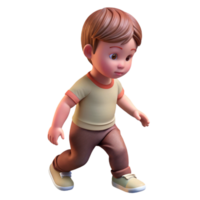wonderful artistic Toddler Taking First Steps Side Angle Isolated high resolution png