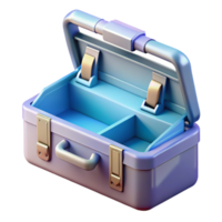 beautiful minimalist Toolbox Empty Interior Space Transparent Background authentic png