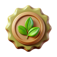 wonderful abstract Eco Friendly Product Label Design Cutout with Green Leaf png
