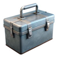 stunning artistic Tool Box Open Empty Metal Transparent Background detailed png