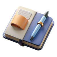 extraordinary artistic Top View of Open Journal with Pen Isolated Element original png
