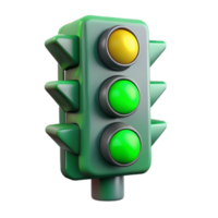 elegant rustic Traffic Light Green Signal Transparent Background high resolution png