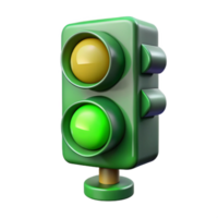 vibrant creative Traffic Light Green Signal Transparent Background authentic png