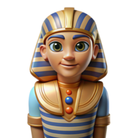 dramatic creative Egyptian Shabti Figure Painted Detail Front View Transparent Background exclusive png