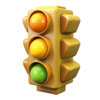 impressive modern Traffic Light Yellow Isolated high quality png