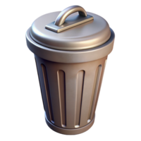 serene creative Trash Can Isolated Element with Lid high quality png