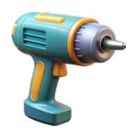 impressive minimalist Electric Drill Front View Isolated on Transparent Background authentic png