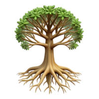extraordinary creative Tree of Life with Roots Transparent Background original png