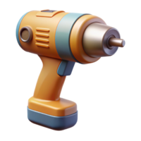 dramatic modern Electric Drill Side View Cutout with Cord Isolated original png