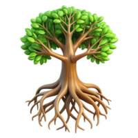 impressive abstract Tree of Life with Roots Transparent Background authentic png