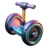serene vintage Electric Unicycle Side View Transparent Background detailed png