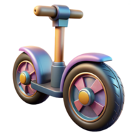 vibrant abstract Electric Unicycle Side View Transparent Background premium png