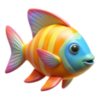 serene artistic Tropical Fish Bright Colors Isolated with Transparent Background png