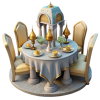 magnificent vintage Elegant Table Setting Formal View Cutout authentic png