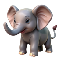 vibrant artistic Elephant Calf Playing with Trunk Isolated Cutout exclusive png