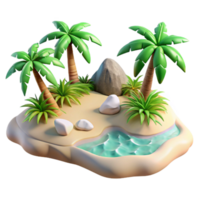 magnificent rustic Tropical Island Lush Vegetation Aerial View Transparent Background professional png