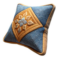 dramatic rustic Embroidered Pillowcase Geometric Pattern Isolated high quality png